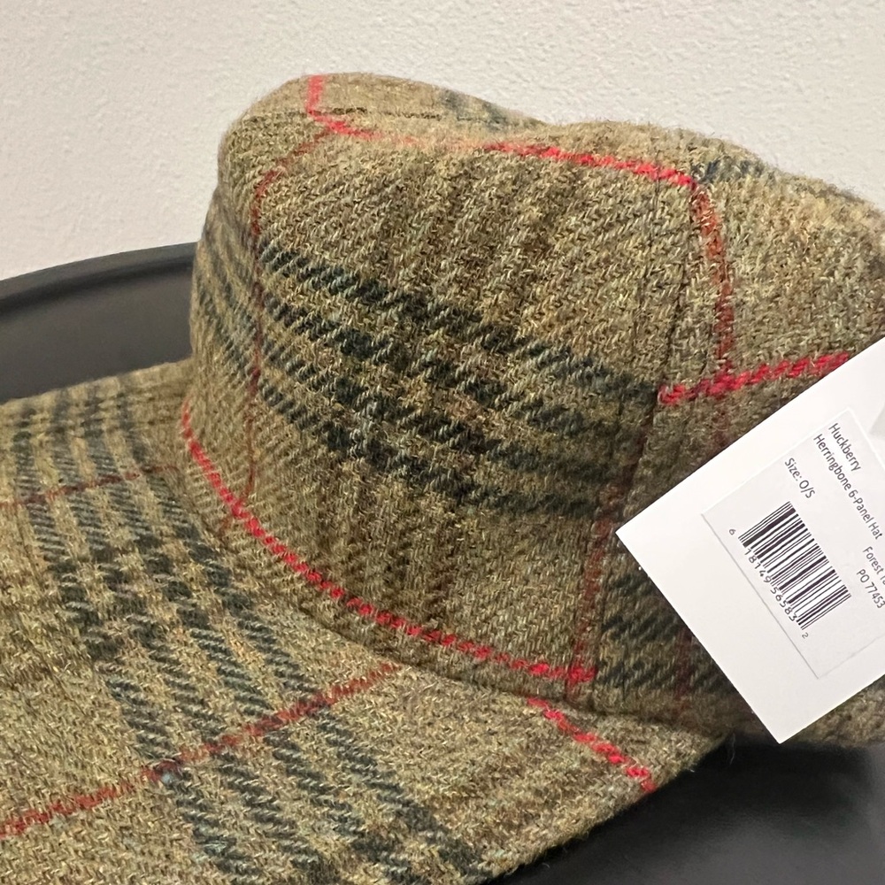 Flint and Tinder Hat Cap Tweed 5-Panel Hat in Forest Tartan - Picture 5 of 9